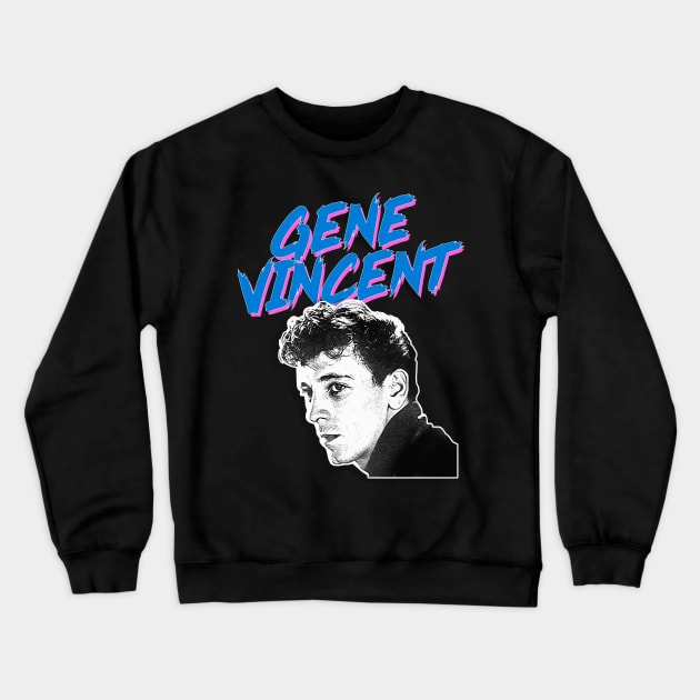 Gene Vincent - Retro Nostalgia Graphic Design Crewneck Sweatshirt by DankFutura